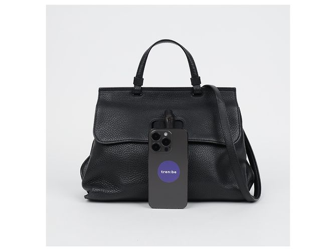 Bamboo Gucci Borsa tote e a tracolla in pelle con decorazione chiusura in bambù, Nero - vista 13