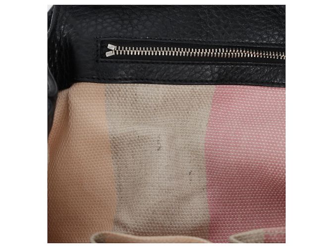 Bamboo Gucci Borsa tote e a tracolla in pelle con decorazione chiusura in bambù, Nero - vista 15