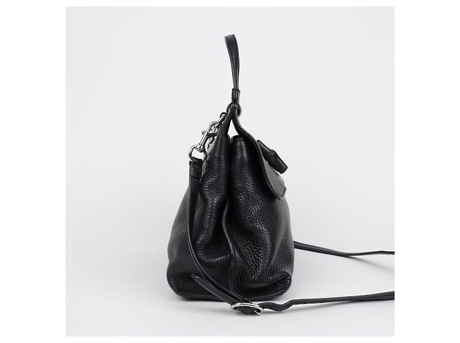 Bamboo Gucci Borsa tote e a tracolla in pelle con decorazione chiusura in bambù, Nero - vista 3