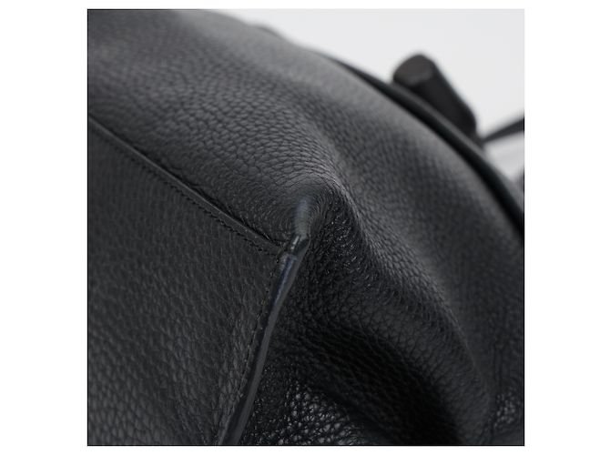 Bamboo Gucci Borsa tote e a tracolla in pelle con decorazione chiusura in bambù, Nero - vista 7