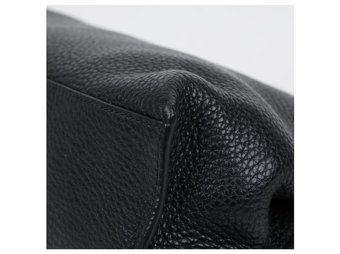 Bamboo Gucci Borsa tote e a tracolla in pelle con decorazione chiusura in bambù, Nero - vista 9