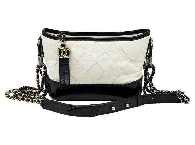 Chanel Borsa a tracolla Gabriel Small Hobo in pelle bianca Bianco - vista 2