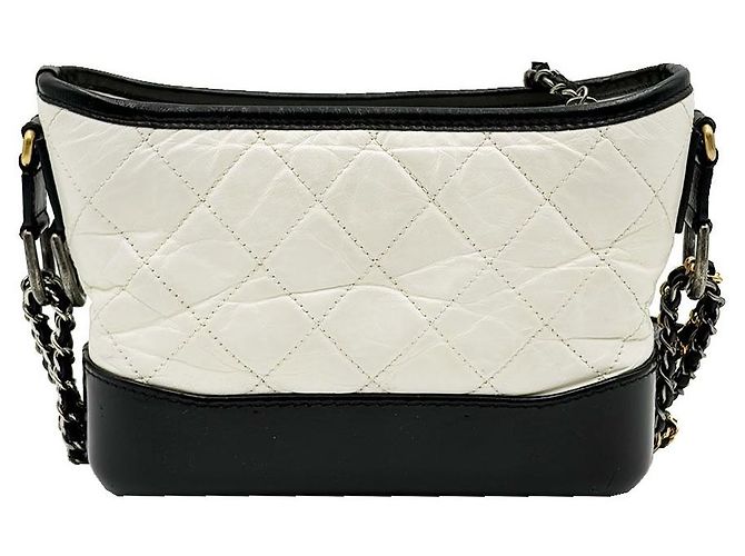 Chanel Borsa a tracolla Gabriel Small Hobo in pelle bianca Bianco - vista 5