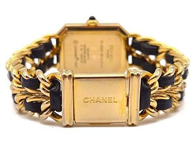 Chanel Premiere vergoldete Uhr Schwarz - Ansicht 3