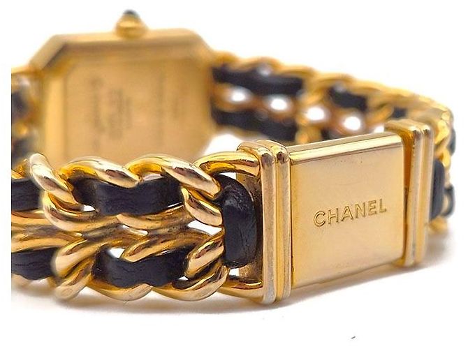 Chanel Premiere vergoldete Uhr Schwarz - Ansicht 4