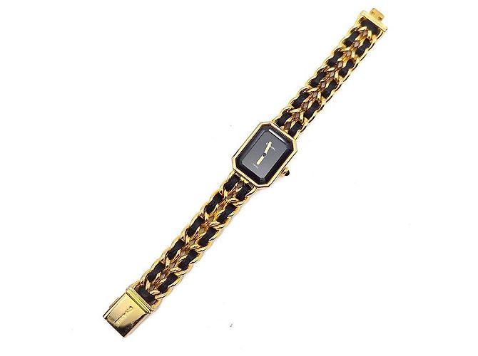 Chanel Premiere vergoldete Uhr Schwarz - Ansicht 5