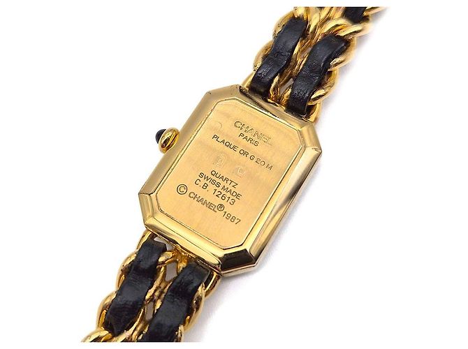 Chanel Premiere vergoldete Uhr Schwarz - Ansicht 6