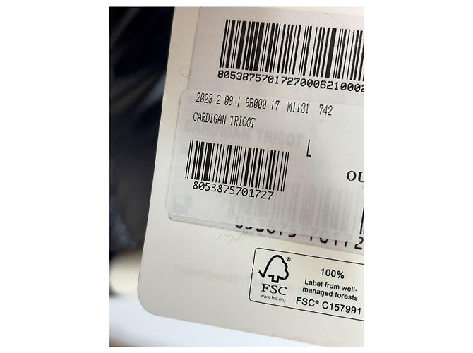 Moncler Gesteppte Strickjacke mit Reißverschluss und Logo Schwarz - Ansicht 11