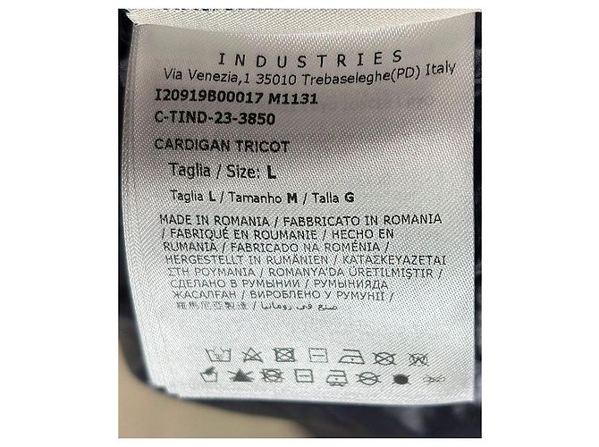 Moncler Gesteppte Strickjacke mit Reißverschluss und Logo Schwarz - Ansicht 9
