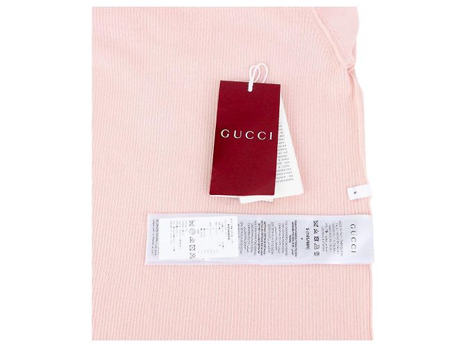 Gucci Besticktes Polohemd aus Kaschmir und Seide Rosa Pink - Ansicht 6