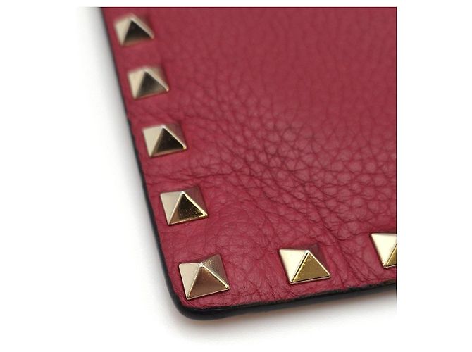 Valentino Clutch a Busta Rockstud Rossa Rosso - vista 10