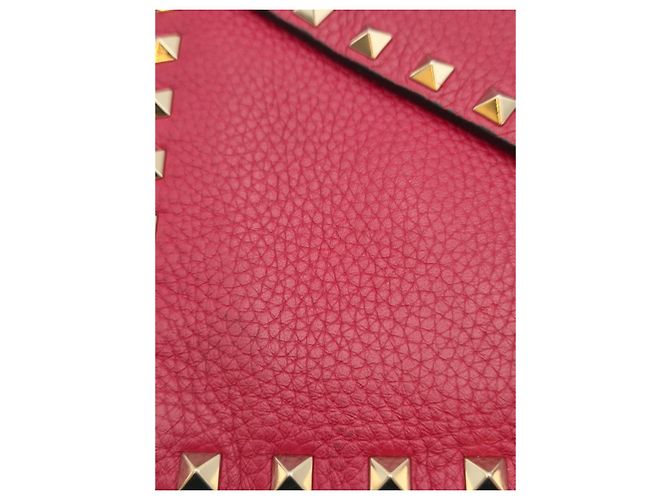Valentino Clutch a Busta Rockstud Rossa Rosso - vista 13