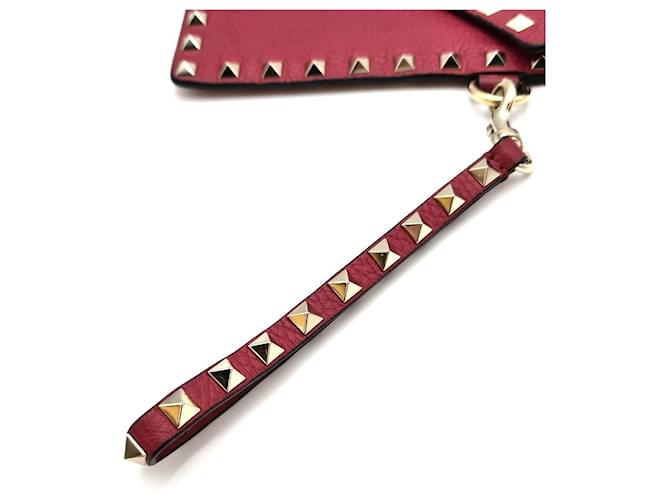 Valentino Clutch a Busta Rockstud Rossa Rosso - vista 18