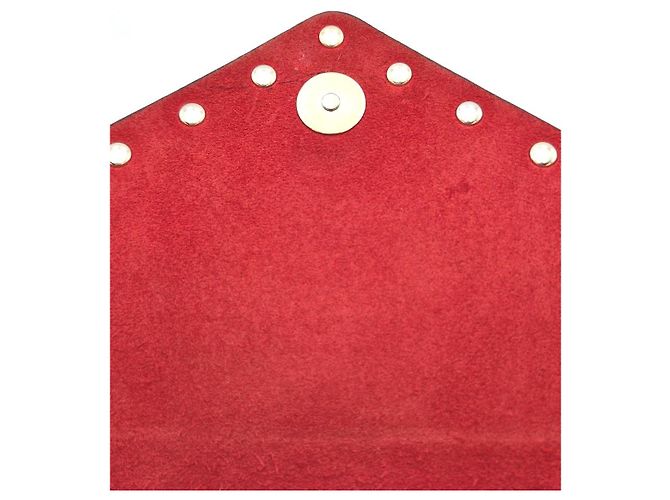 Valentino Clutch a Busta Rockstud Rossa Rosso - vista 19