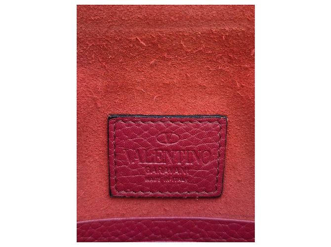 Valentino Clutch a Busta Rockstud Rossa Rosso - vista 20