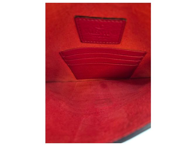 Valentino Clutch a Busta Rockstud Rossa Rosso - vista 21