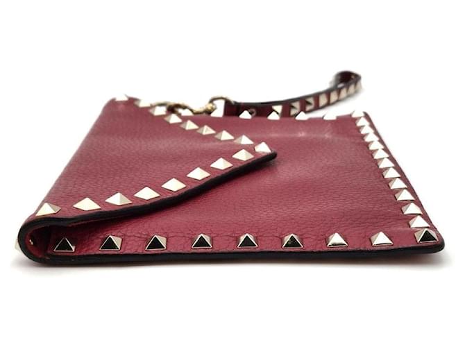 Valentino Clutch a Busta Rockstud Rossa Rosso - vista 7
