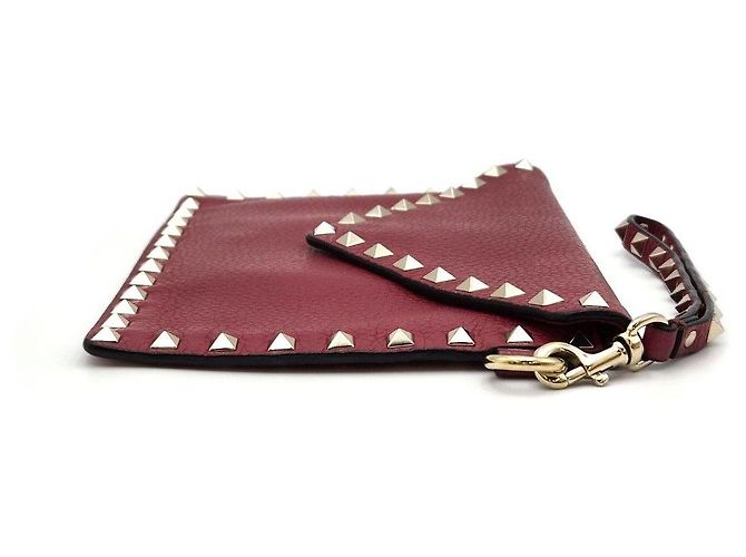Valentino Clutch a Busta Rockstud Rossa Rosso - vista 8
