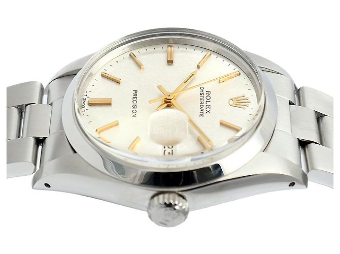 Rolex Orologio da uomo Oyster Date Gold Hands Manuale Argento - vista 11