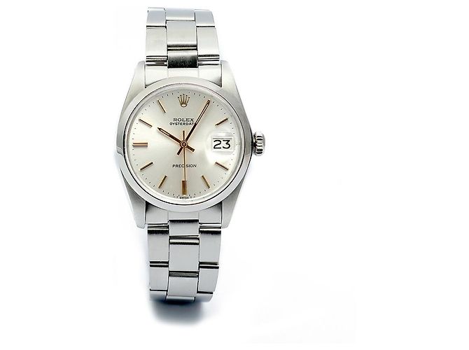 Rolex Orologio da uomo Oyster Date Gold Hands Manuale Argento - vista 13