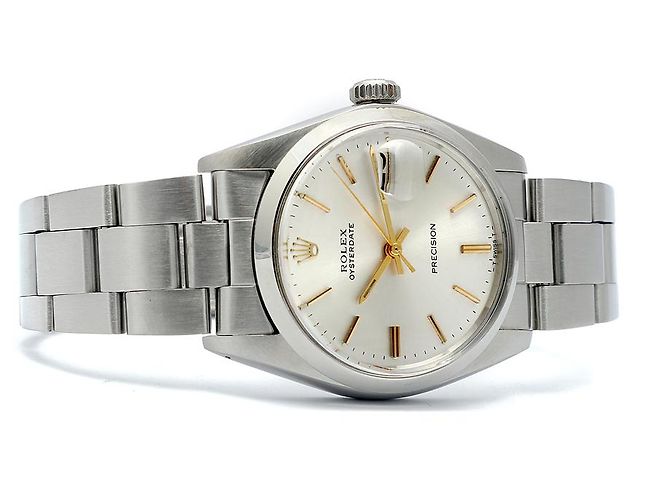 Rolex Orologio da uomo Oyster Date Gold Hands Manuale Argento - vista 18