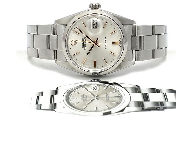 Rolex Orologio da uomo Oyster Date Gold Hands Manuale Argento - vista 2