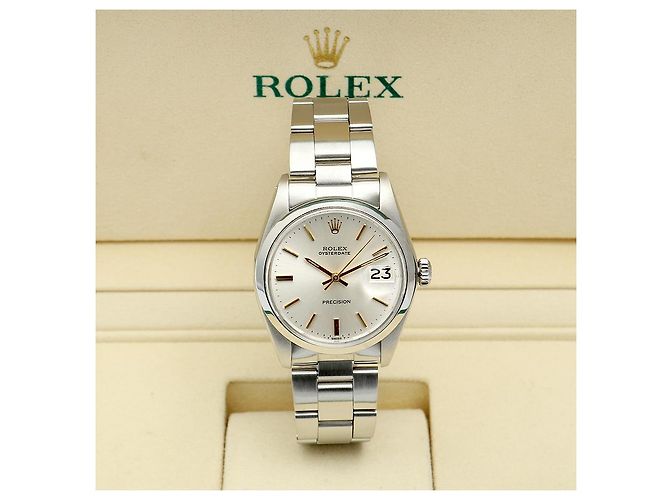 Rolex Orologio da uomo Oyster Date Gold Hands Manuale Argento - vista 23