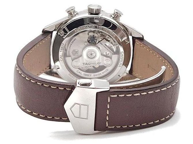 Tag Heuer Carrera Chrono Steel Uhr Weiß - Ansicht 3