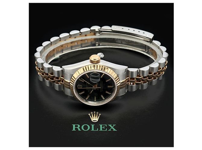 Rolex Orologio da donna Datejust quadrante nero - vista 2