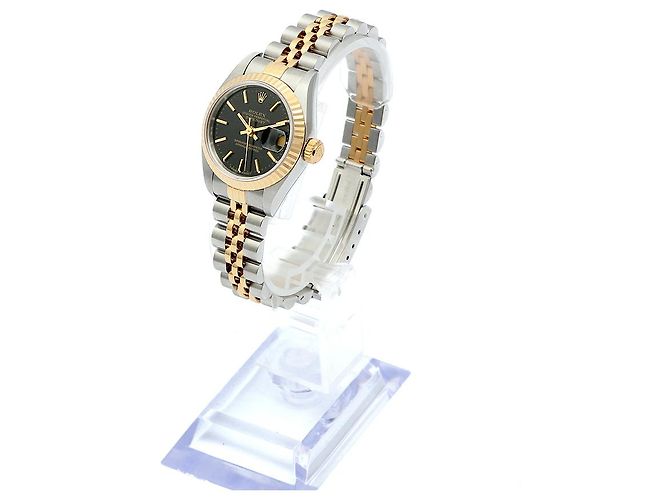 Rolex Orologio da donna Datejust quadrante nero - vista 4