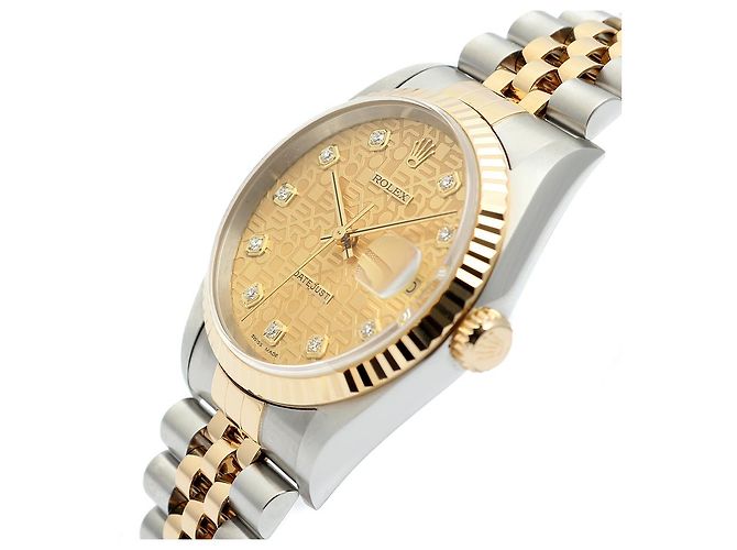 Rolex Orologio da uomo Datejust Combi con quadrante Computer e diamanti originali Ten Point D'oro - vista 10