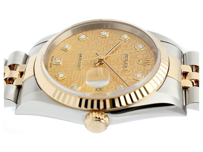 Rolex Orologio da uomo Datejust Combi con quadrante Computer e diamanti originali Ten Point D'oro - vista 12