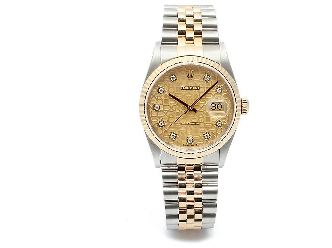 Rolex Orologio da uomo Datejust Combi con quadrante Computer e diamanti originali Ten Point D'oro - vista 14