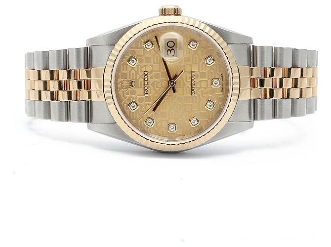 Rolex Orologio da uomo Datejust Combi con quadrante Computer e diamanti originali Ten Point D'oro - vista 17