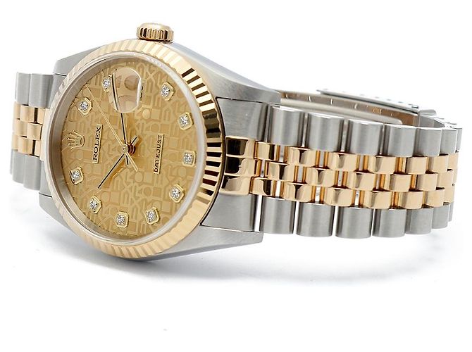 Rolex Orologio da uomo Datejust Combi con quadrante Computer e diamanti originali Ten Point D'oro - vista 18