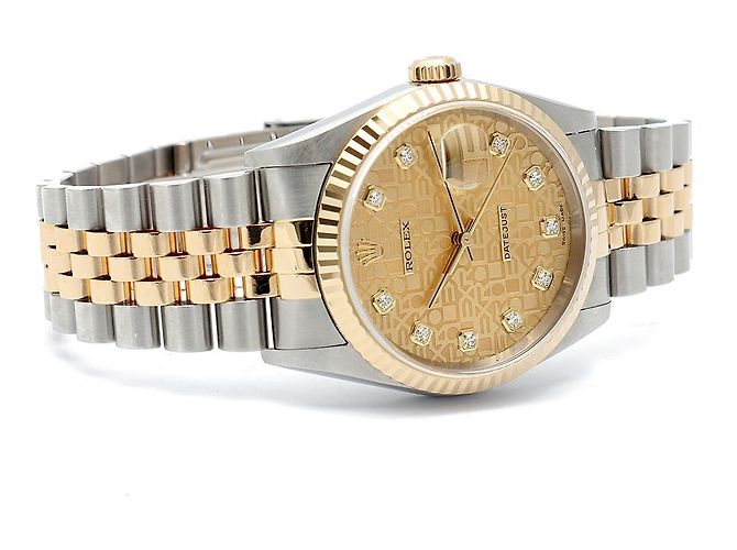 Rolex Orologio da uomo Datejust Combi con quadrante Computer e diamanti originali Ten Point D'oro - vista 19