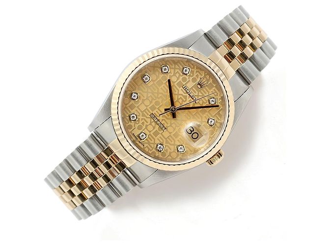 Rolex Orologio da uomo Datejust Combi con quadrante Computer e diamanti originali Ten Point D'oro - vista 21