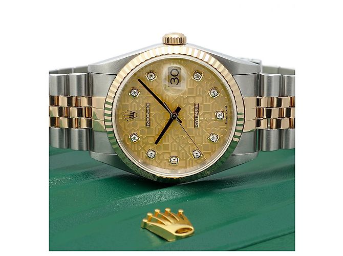 Rolex Orologio da uomo Datejust Combi con quadrante Computer e diamanti originali Ten Point D'oro - vista 23