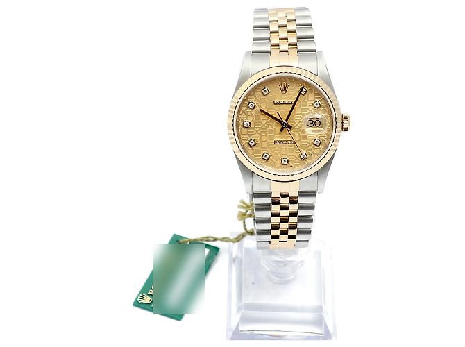 Rolex Orologio da uomo Datejust Combi con quadrante Computer e diamanti originali Ten Point D'oro - vista 3