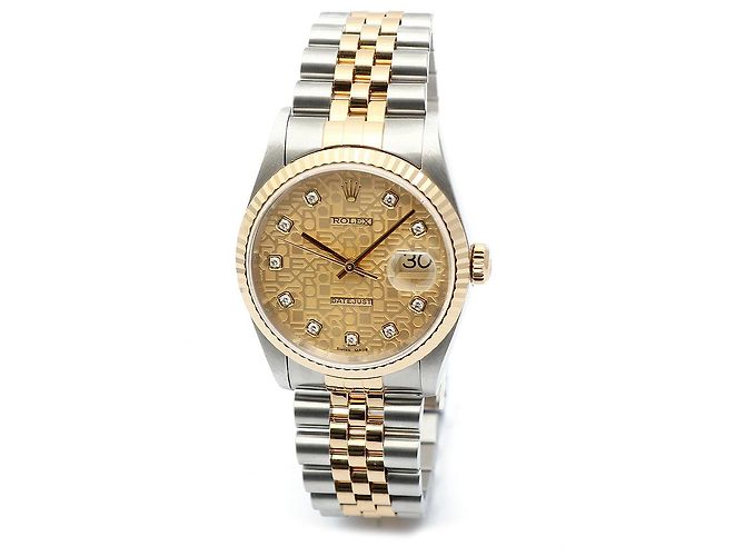 Rolex Orologio da uomo Datejust Combi con quadrante Computer e diamanti originali Ten Point D'oro - vista 8