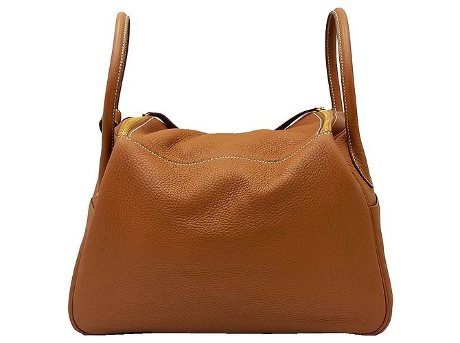 Borsa a tracolla Hermès Lindy 34 Marrone Oro - vista 4