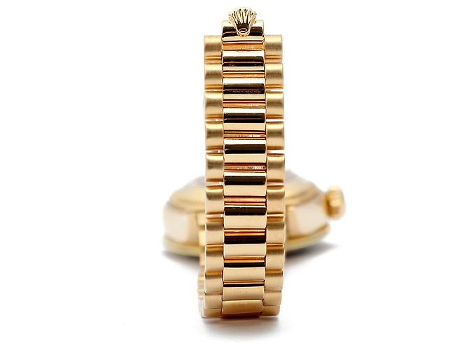 Rolex Orologio Vintage da Donna in Oro Datejust Gold Turquoise Blue Custom After Diamond Ruby Bezel - vista 17