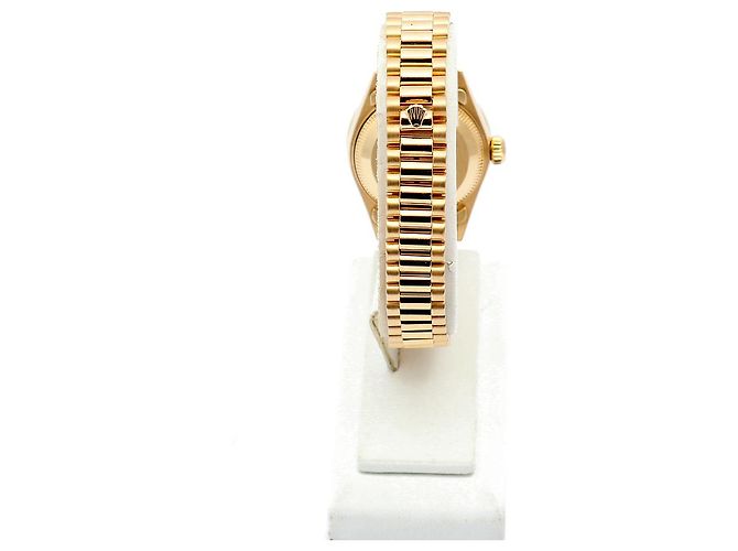 Rolex Orologio Vintage da Donna in Oro Datejust Gold Turquoise Blue Custom After Diamond Ruby Bezel - vista 6