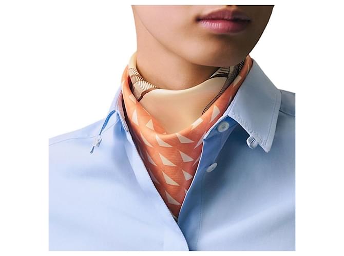 Hermès Portrait de Boucle Scarf Braun - Ansicht 4