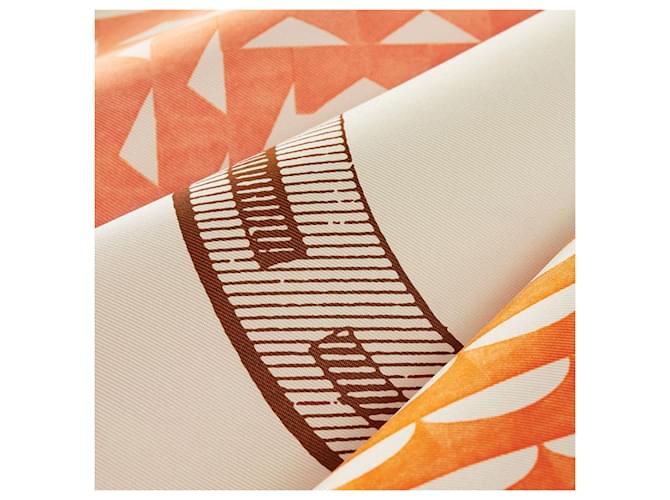 Hermès Portrait de Boucle Scarf Braun - Ansicht 5