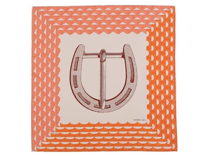 Hermès Portrait de Boucle Scarf Braun - Ansicht 7