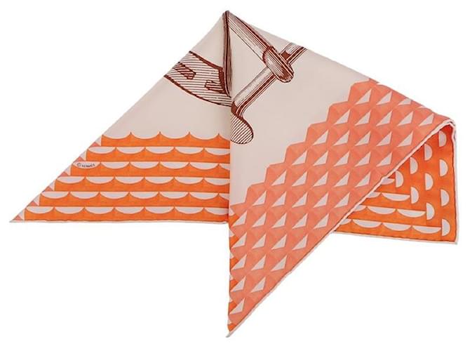 Hermès Portrait de Boucle Scarf Braun - Ansicht 8