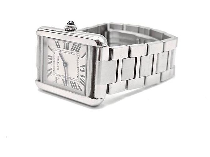 Cartier Tank Solo Steel Uhr Small Weiß - Ansicht 2