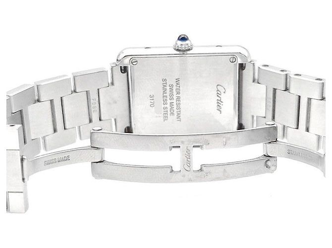 Cartier Tank Solo Steel Uhr Small Weiß - Ansicht 4