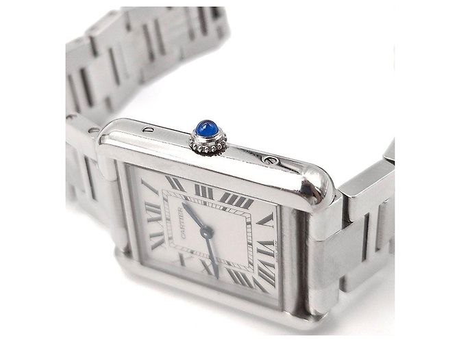 Cartier Tank Solo Steel Uhr Small Weiß - Ansicht 6